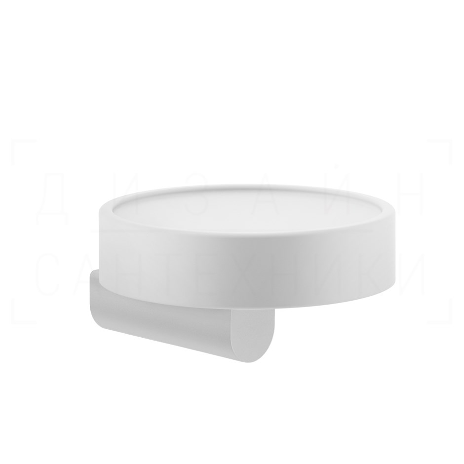 Gessi Rilievo Мыльница с керамической чашей Neolite, подвесная, цвет: white/matte white 59501#279