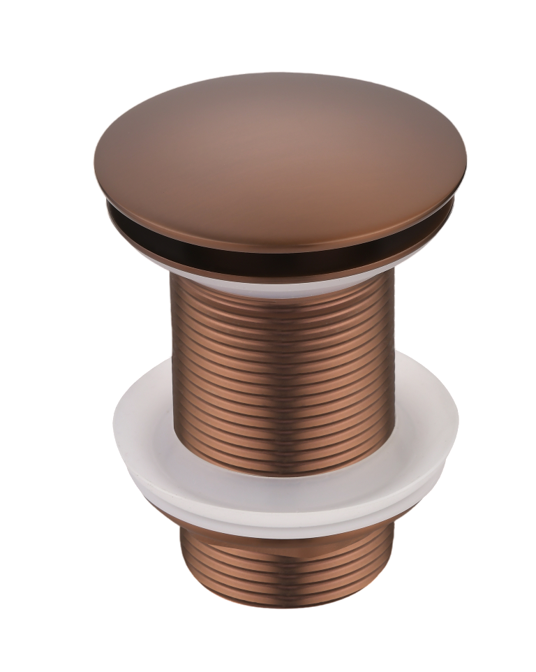 Boheme Донный клапан для раковины, автомат Click-Clack, без перелива, цвет: brushed bronze 612-BRB
