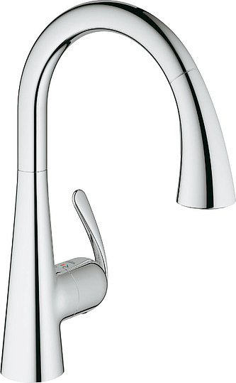Grohe Zedra Смеситель для кухни, с выдвижным изливом, цвет: хром 32294001