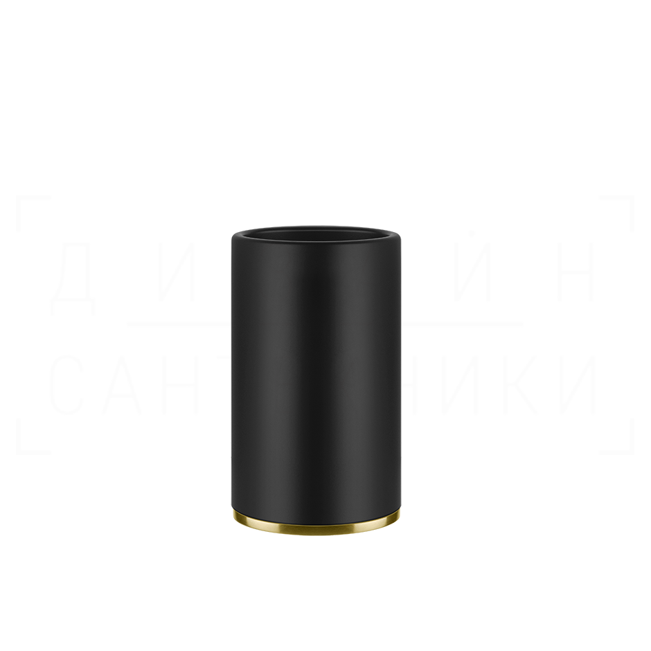 Gessi Inciso Стакан настольный, керамический Neolite, цвет: black/gold brushed 58532#716