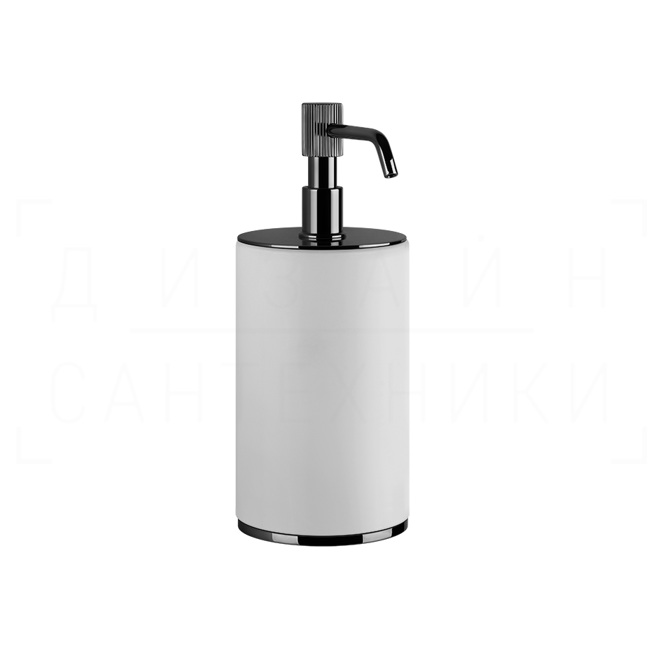 Gessi Venti20 Дозатор для жидкого мыла настольный, колба Neolite, цвет: white/black metal PVD 65437#706