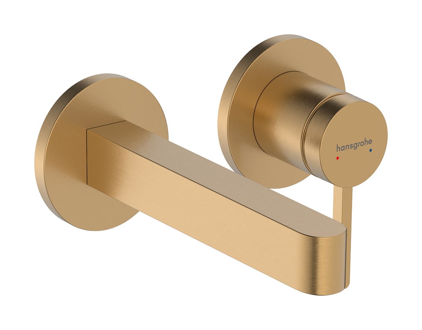 Hansgrohe Finoris Смеситель для раковины встраиваемый, излив 16,8 см, цвет: шлифованная бронза 76051140