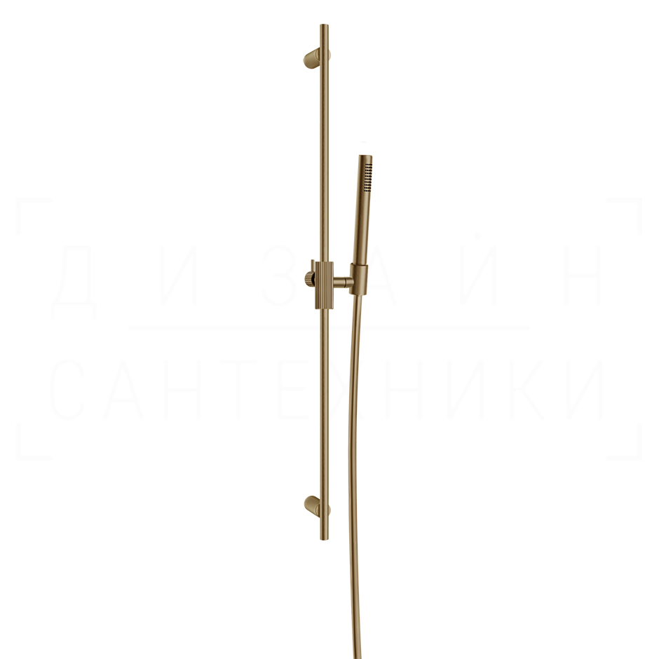 Gessi Inverso Душевой гарнитур: ручной душ, штанга, шланг 150 см, цвет: warm bronze brushed PVD 63584#726