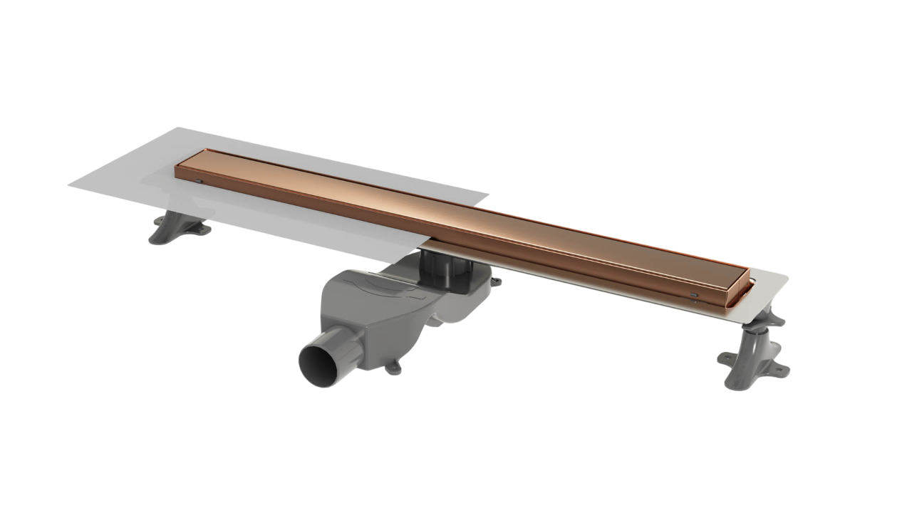 Boheme Premium Linear Трап линейный 60 см нерж. сталь, решетка с щелью для воды, цвет:copper brushed 982-60-CB