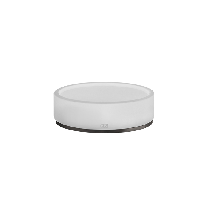 Gessi 316 Accessories Мыльница со стеклянной чашей, настольная, цвет: brushed black metal pvd 54725#707