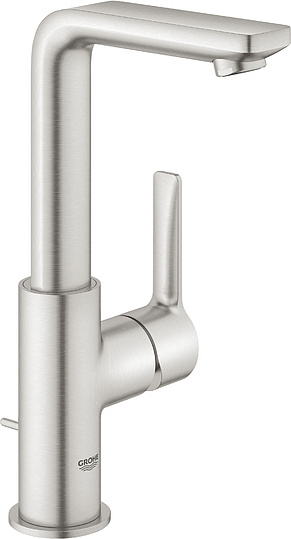Grohe Lineare New Смеситель для раковины высокий, с д/к, высота излива 23,1 см, цвет: суперсталь 23296DC1