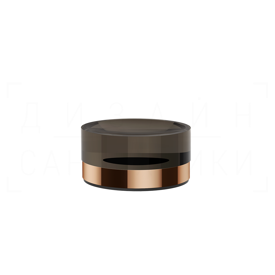 Gessi Perle Мыльница с стеклянной чашей, настольная, цвет: copper PVD 74826#030