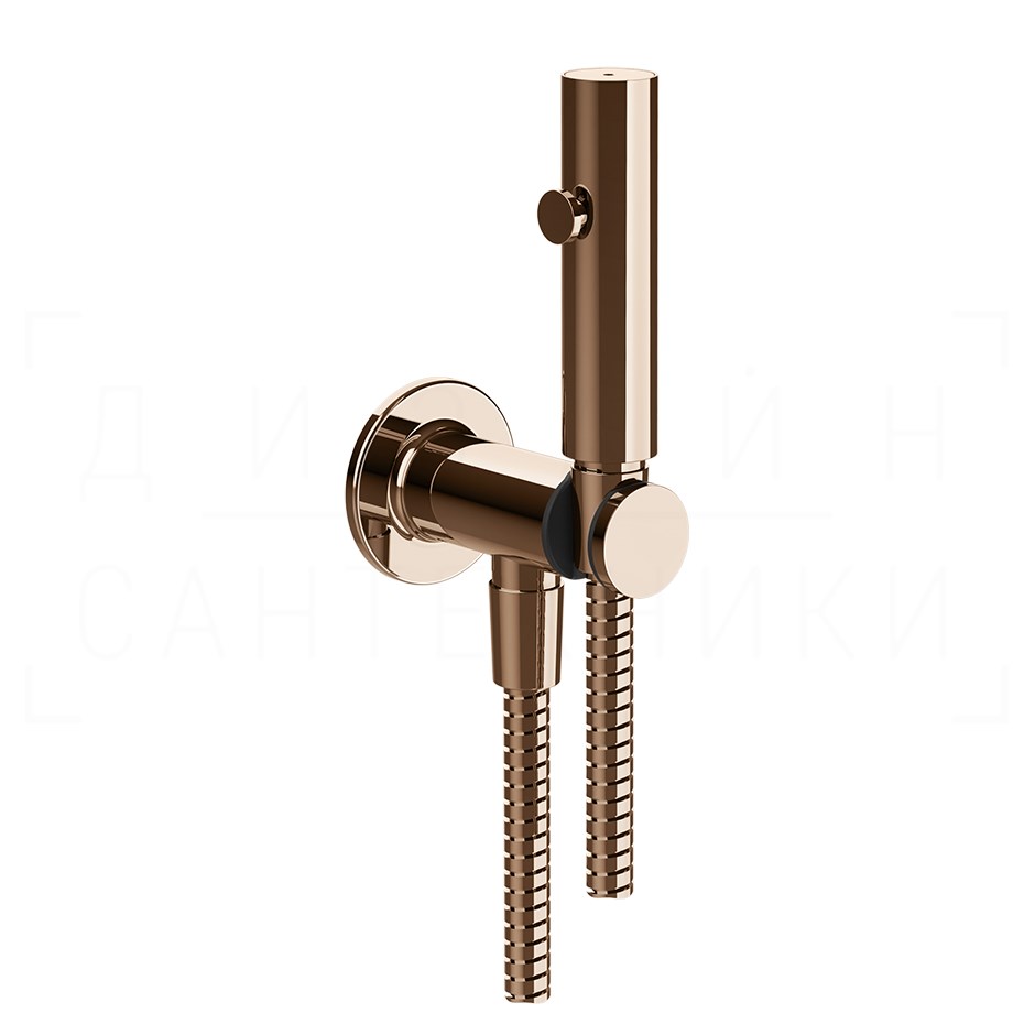 Gessi Inciso Гигиенический душ без смесителя, с запорным клапаном, шланг 125 см, цвет: copper PVD 58153#030