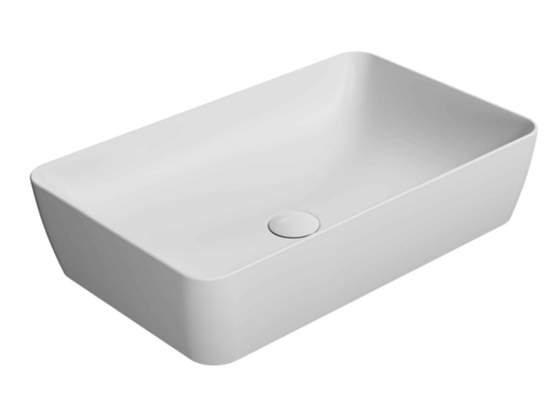 GSI Nubes Раковина чаша 60x38x14h см, без перелива, без д/к, цвет: белый матовый 903609
