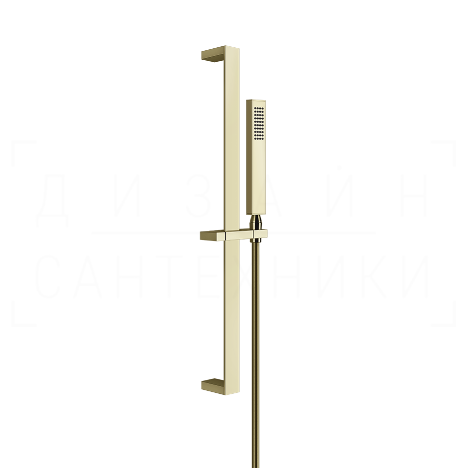 Gessi Rettangolo Душевой гарнитур: ручной душ, штанга, держатель, шланг 150 см, цвет: brass PVD 20145#710