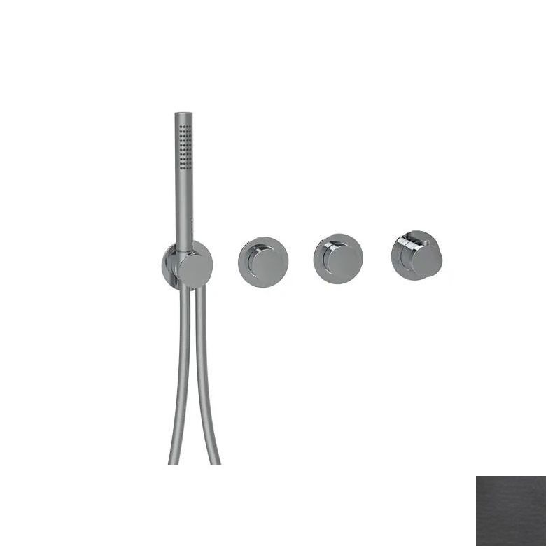 Almar Push Round Термостат для душа, внешняя часть на 2 потребителя, цвет: brushed absolute black E180433.AB