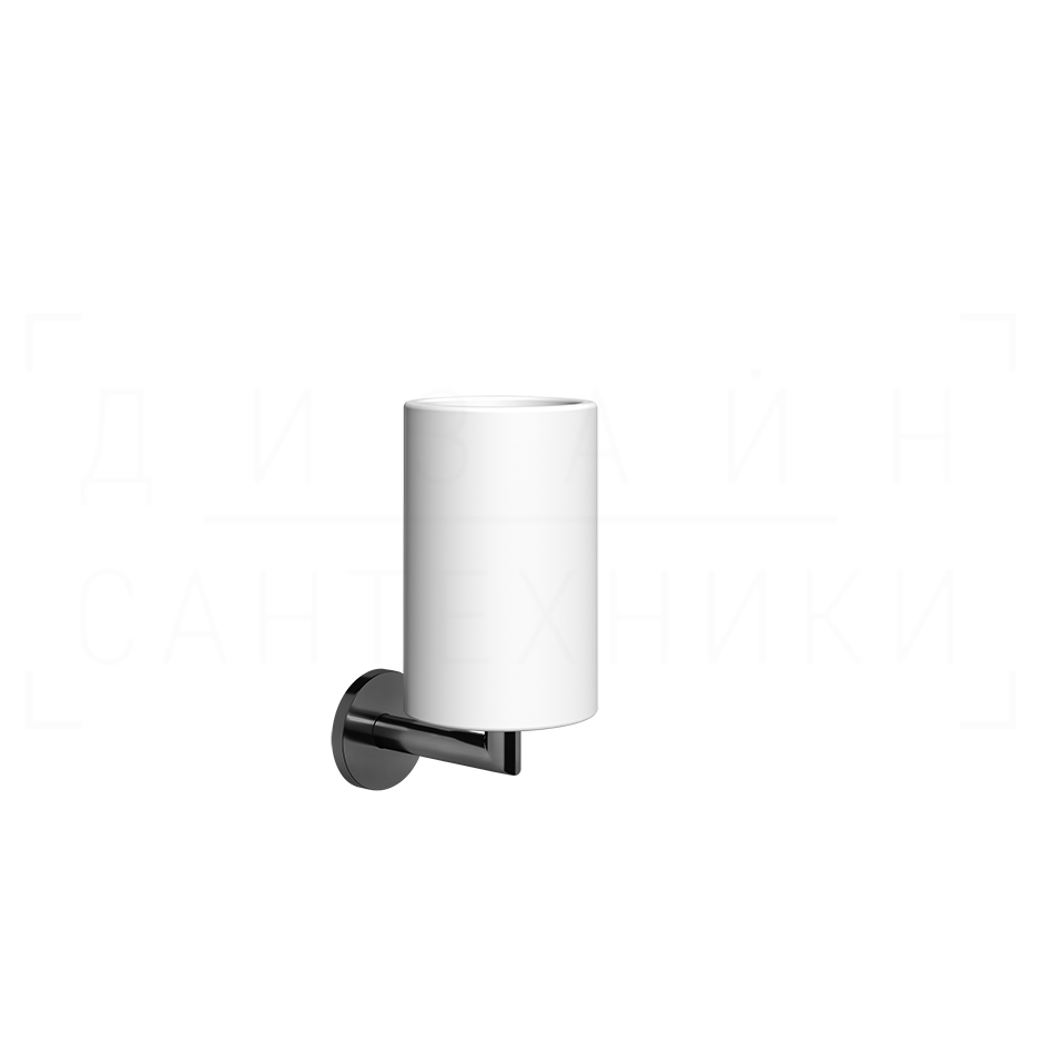 Gessi Ventaglio Стакан подвесной, керамический Neolite, цвет: white/black metal PVD 63607#706