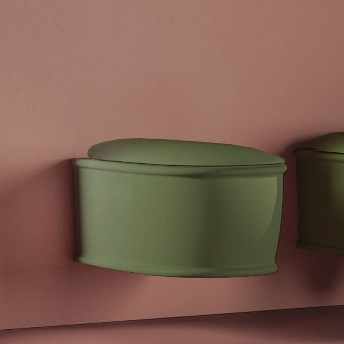 ArtCeram Atelier Унитаз подвесной безободковый 37x52 см, цвет: verde salvia ATV001 44 00