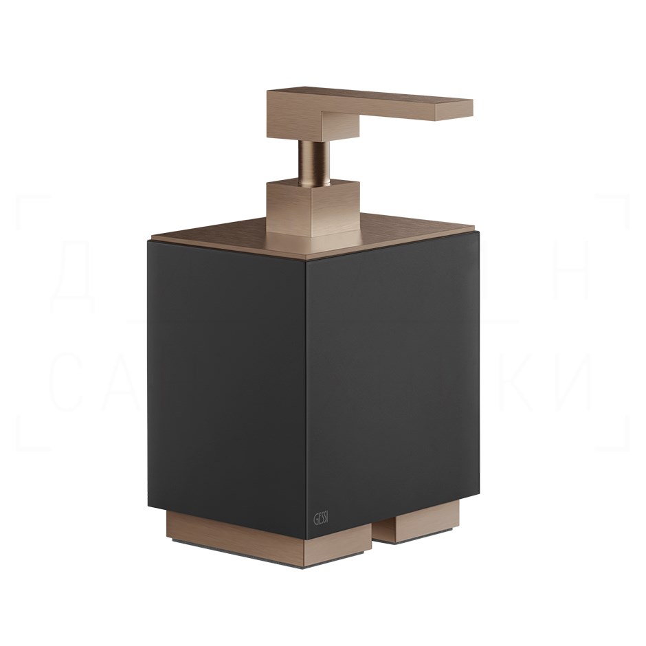 Gessi Inverso/Rettangolo Дозатор для жидкого мыла настольн., колба Neolite, цвет: copper brushed PVD 20838#708