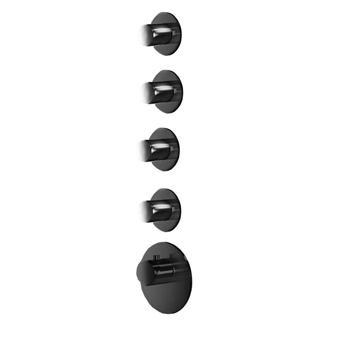 Almar High Flow Round Термостат для душа, внешняя часть на 4 потребителя, цвет: matt black E180034.MB