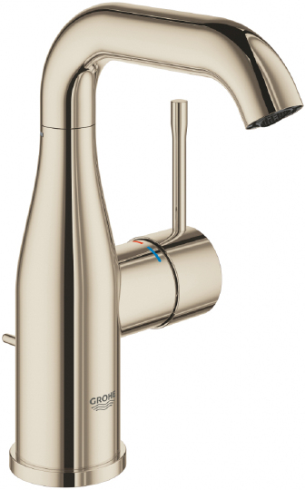 Grohe Essence New Смеситель для раковины высокий, с д/к, высота излива 16 см, цвет: никель глянец 23462BE1