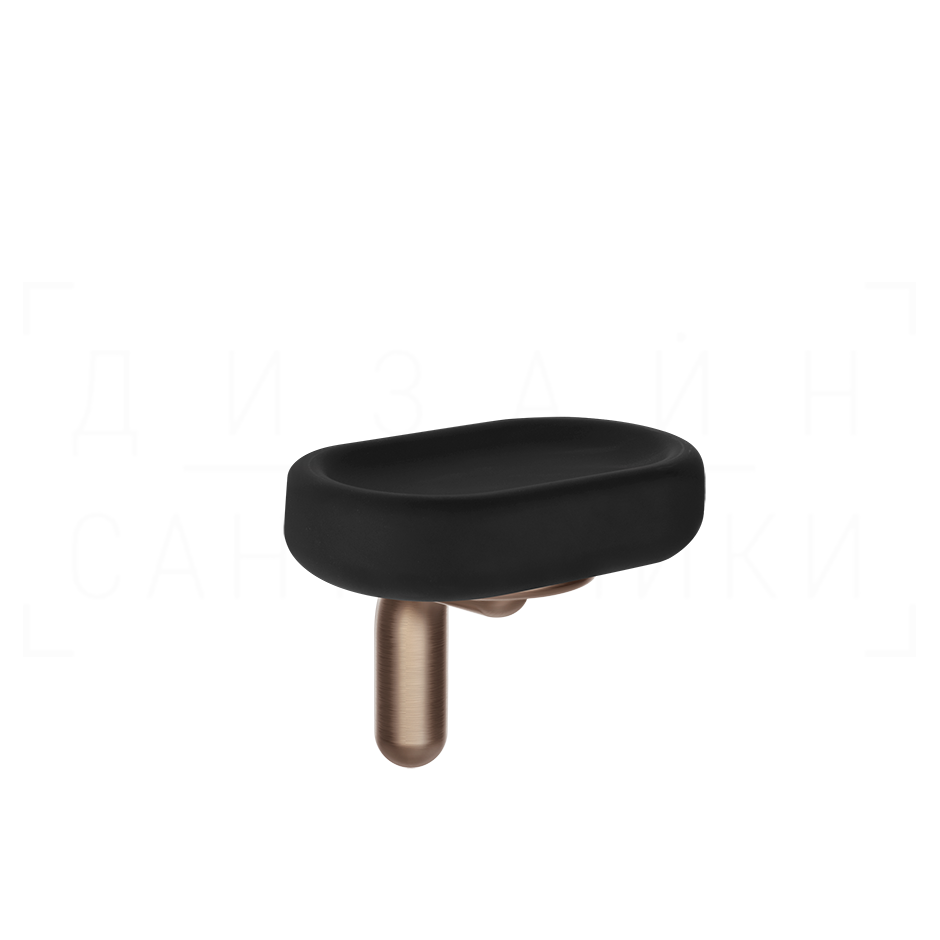 Gessi Goccia Мыльница с керамической чашей Gres, подвесная, цвет: black/copper brushed PVD 38002#708