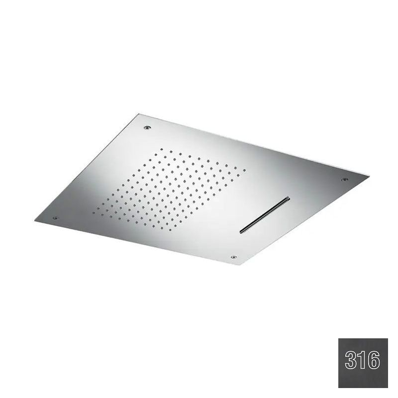 Almar Square 500 Потолочный душ 49,8х49,8 см, встраиваемый, 2 реж., цвет: 316 brushed absolute black E044109.AB316