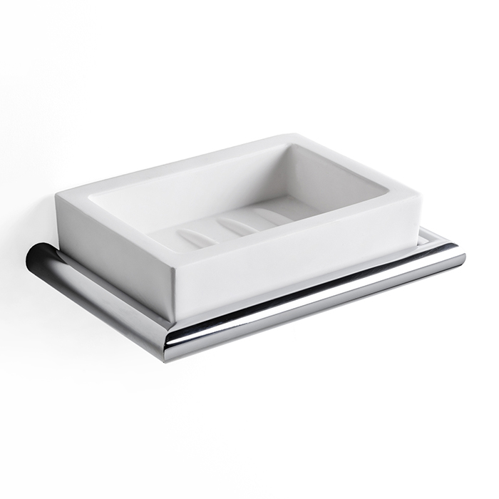 3SC Guy Мыльница с композитной чашей Solid Surface, подвесная, цвет: хром GU01SM