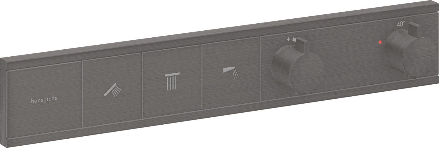Hansgrohe RainSelect Термостат для душа встраиваемый на 3 потребителя, цвет: шлифованный черный хром 15381340