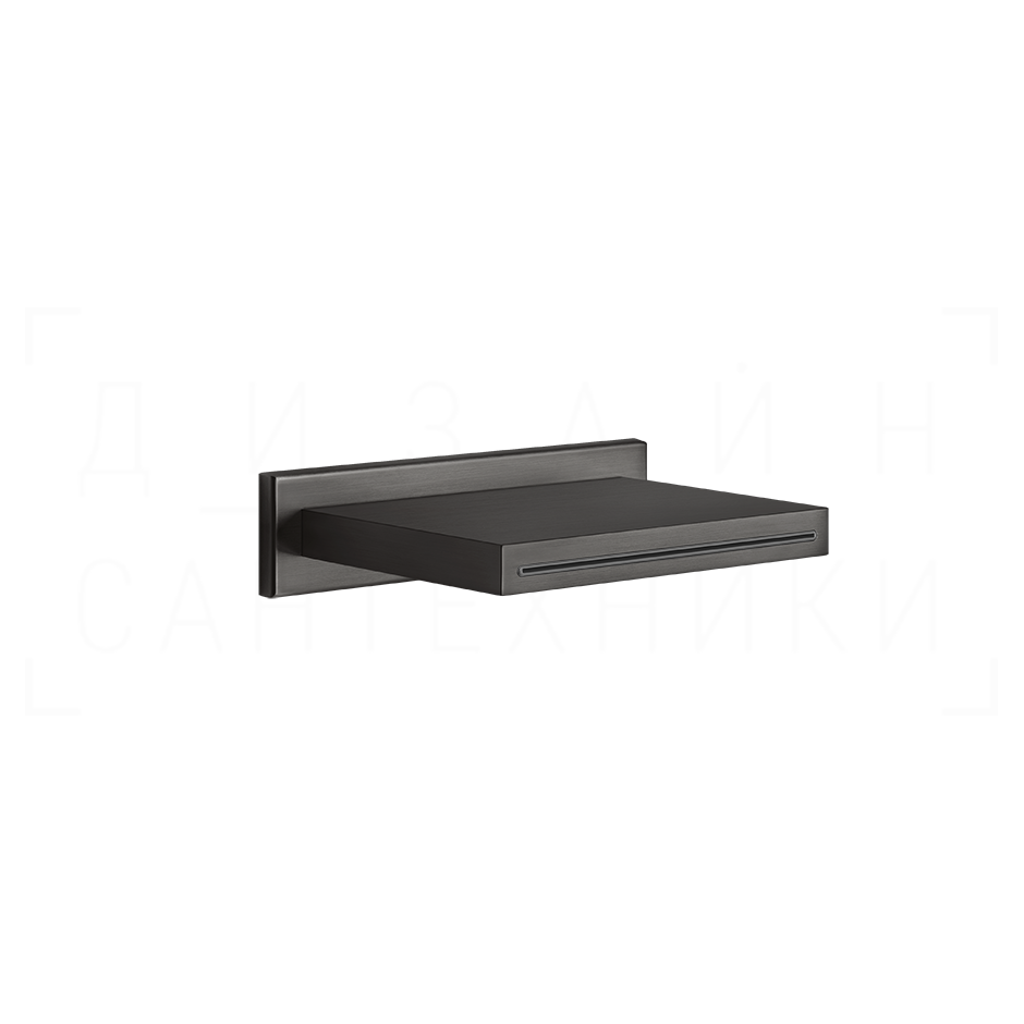 Gessi Cascata Излив настенный 15,2 см, каскадный, цвет: black metal brushed PVD 20293#707