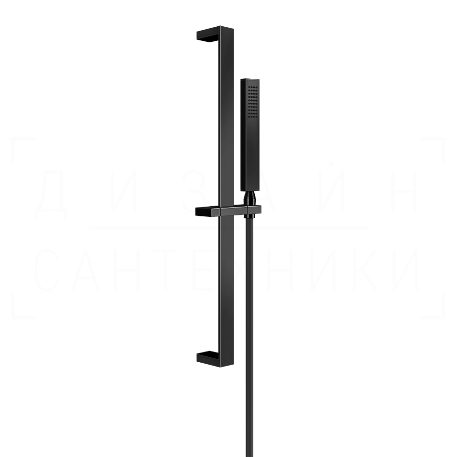 Gessi Rettangolo Душевой гарнитур: ручной душ, штанга, держат., шланг 150 см, цвет: black metal PVD 20145#706