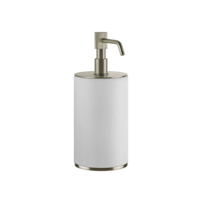 Gessi Venti20 Дозатор для жидкого мыла настольный, композитная колба, цвет: finox brushed nickel 65437#149
