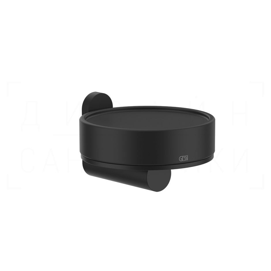 Gessi 316 Мыльница с керамической чашей Neolite, подвесная, цвет: black/matte black 54702#299