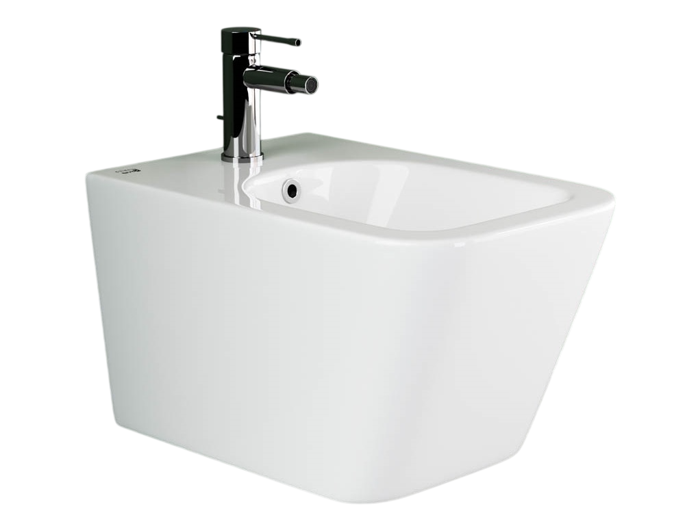 Ceramicanova Metric Биде подвесное 34,5х51 см, c переливом, цвет: белый глянцевый CN3008