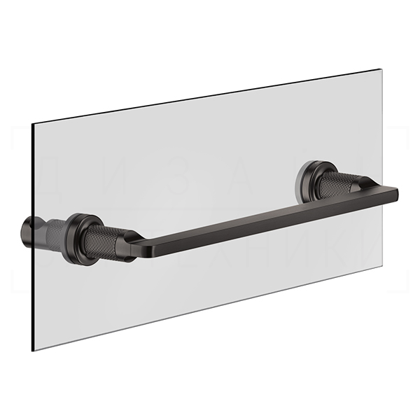 Gessi Inciso Полотенцедержатель для крепления на стекло 34,1 см, цвет: black metal brushed PVD 58613#707