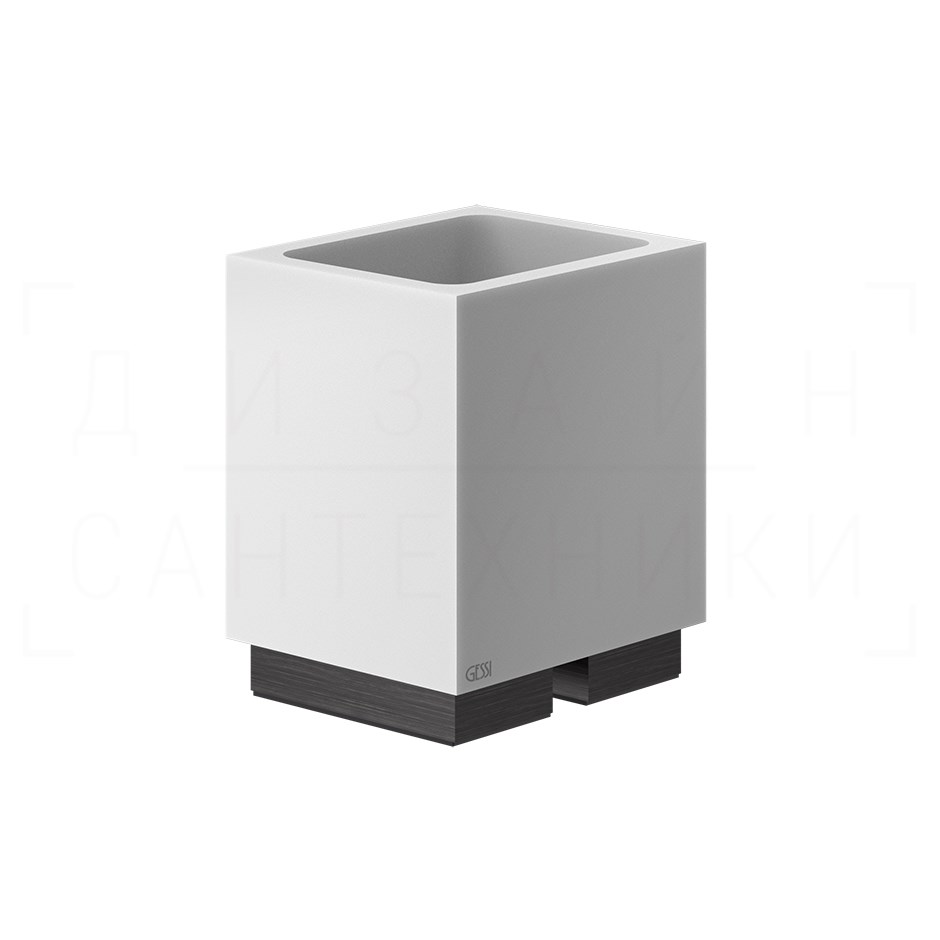 Gessi Inverso/Rettangolo Стакан настольный, керамический Neolite, цвет: white/aged bronze 20831#187