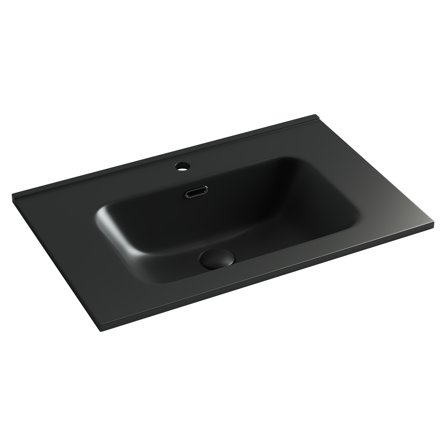 Ceramicanova Element Раковина накладная 71х46,5 см, с переливом, цвет: черный матовый CN7007MB
