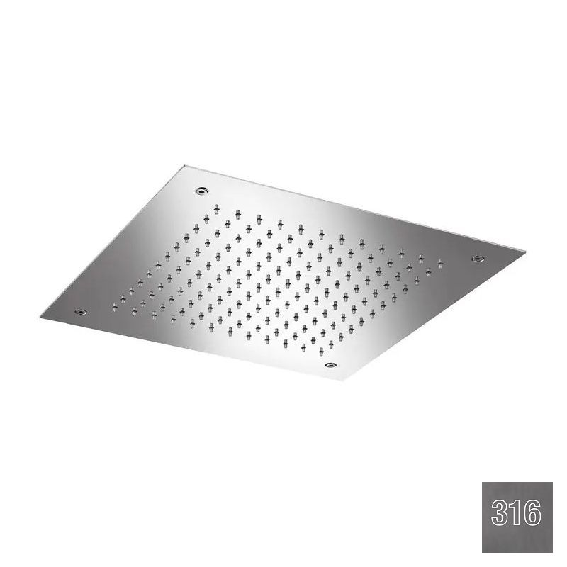 Almar Square 380 Потолочный душ 38х38 см, встраиваемый, 1 режим, цвет: 316 PVD brushed gun metal E044046.GM316