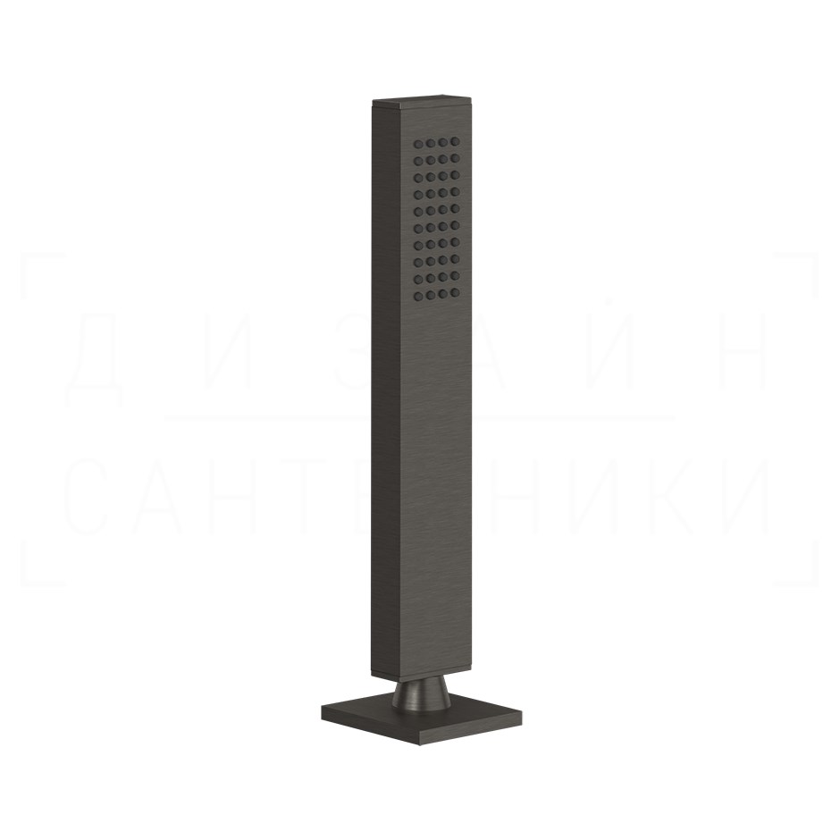 Gessi Rettangolo Душевой гарнитур на борт ванны: ручной душ, шланг 150 см, цвет: black metal PVD 20127#707