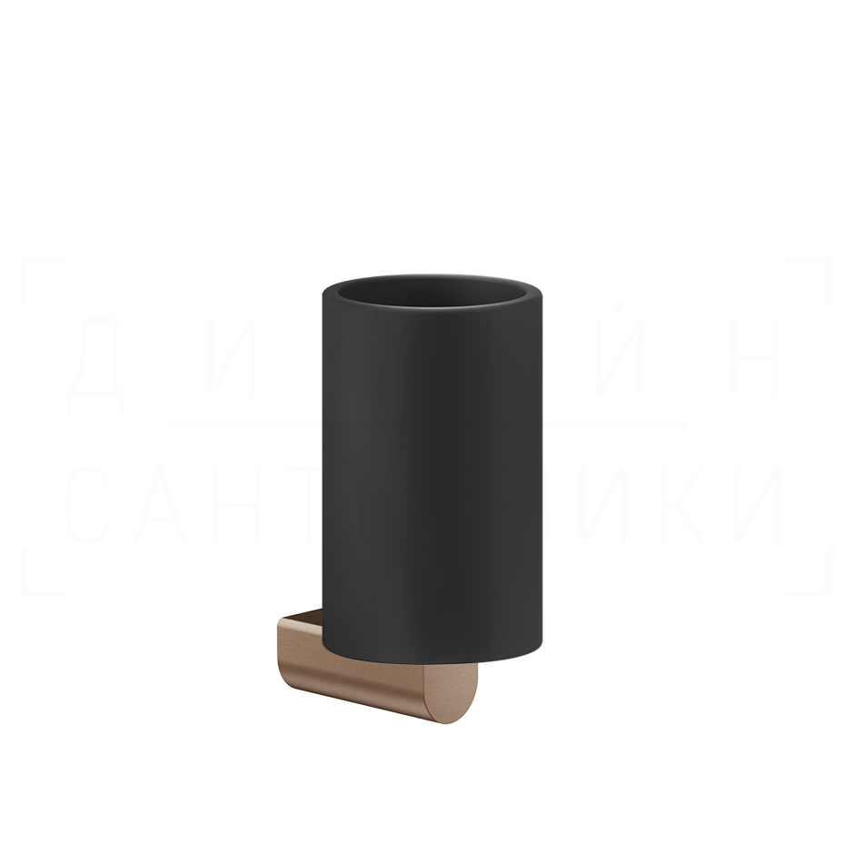 Gessi Rilievo Стакан подвесной, керамический Neolite, цвет: black/copper brushed PVD 59508#708