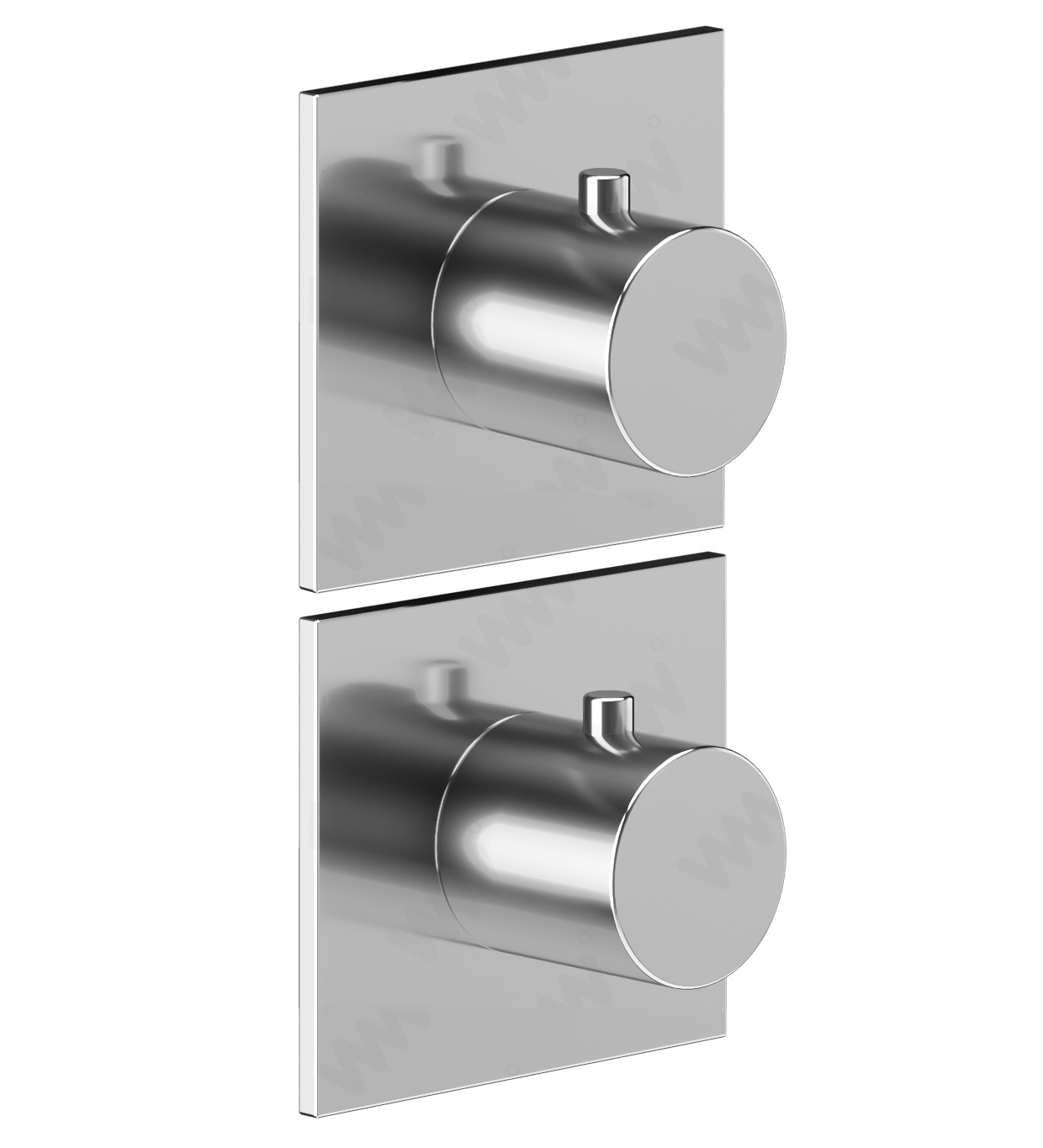 Almar Modular Square Термостат для душа, внешняя часть на 2 потреб., цвет: brushed stainless steel E180182.316