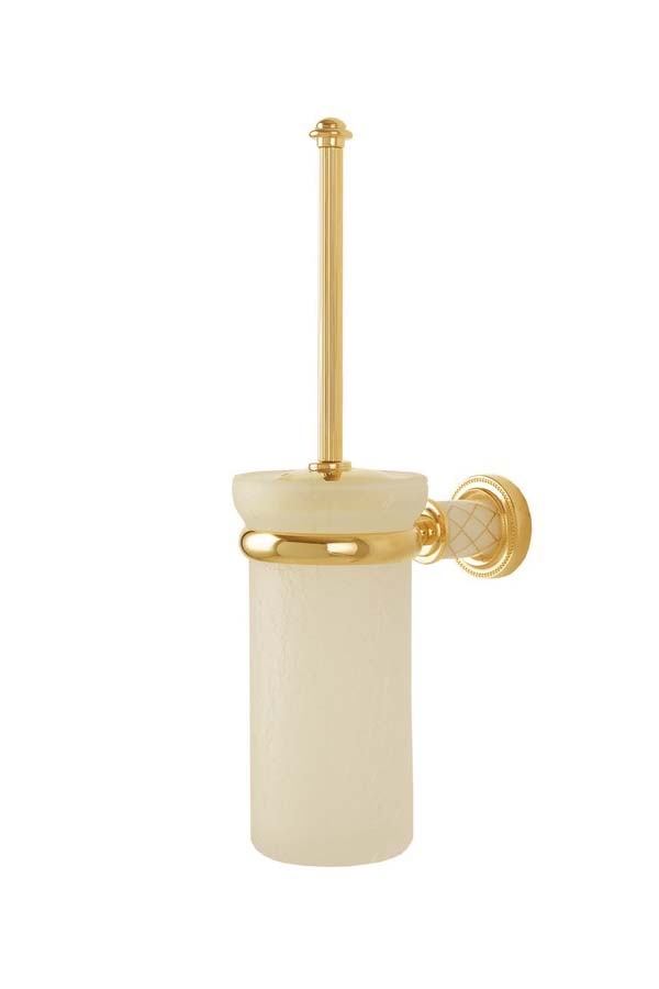Boheme Murano Ершик для унитаза подвесной со стеклянной колбой, цвет: gold 10913-W-G