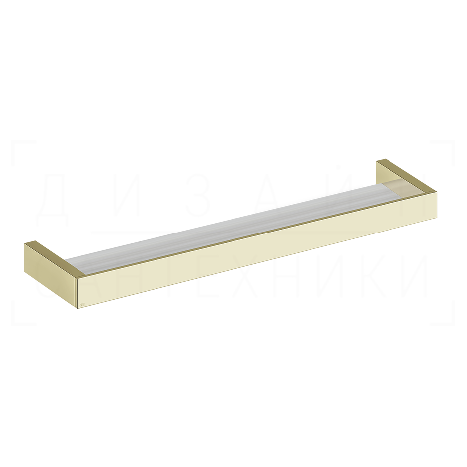 Gessi Inverso/Rettangolo Полка металлическая 61,5 см, подвесная, цвет: brass PVD 20945#710