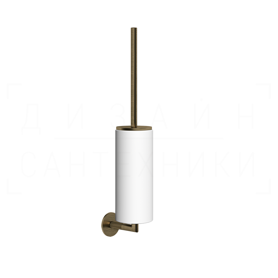 Gessi Ingranaggio Ершик для унитаза подвесной, колба Neolite, цвет: white/antique brass 63819#713