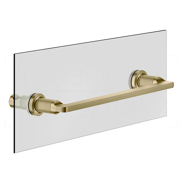 Gessi Inciso Полотенцедержатель для крепления на стекло 34,1 см, цвет: brushed brass PVD 58613#727
