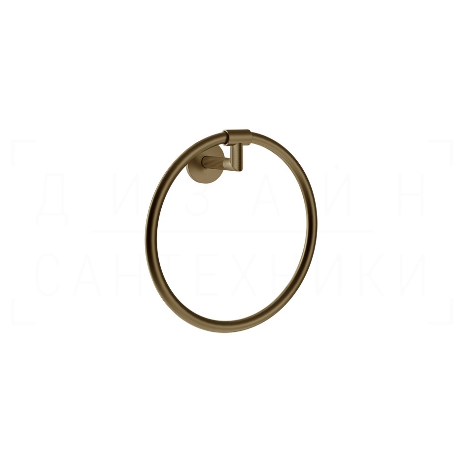 Gessi Ingranaggio Полотенцедержатель кольцевой d22,2 см, подвесной, цвет: deep bronze brushed PVD 63909#791