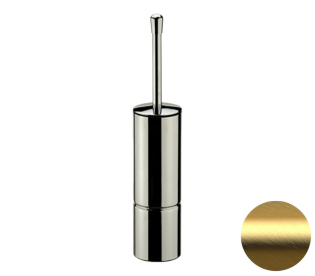 Remer Ершик для унитаза подвесной/напольный, с латунной колбой, цвет: oro spazzolato RB465BG