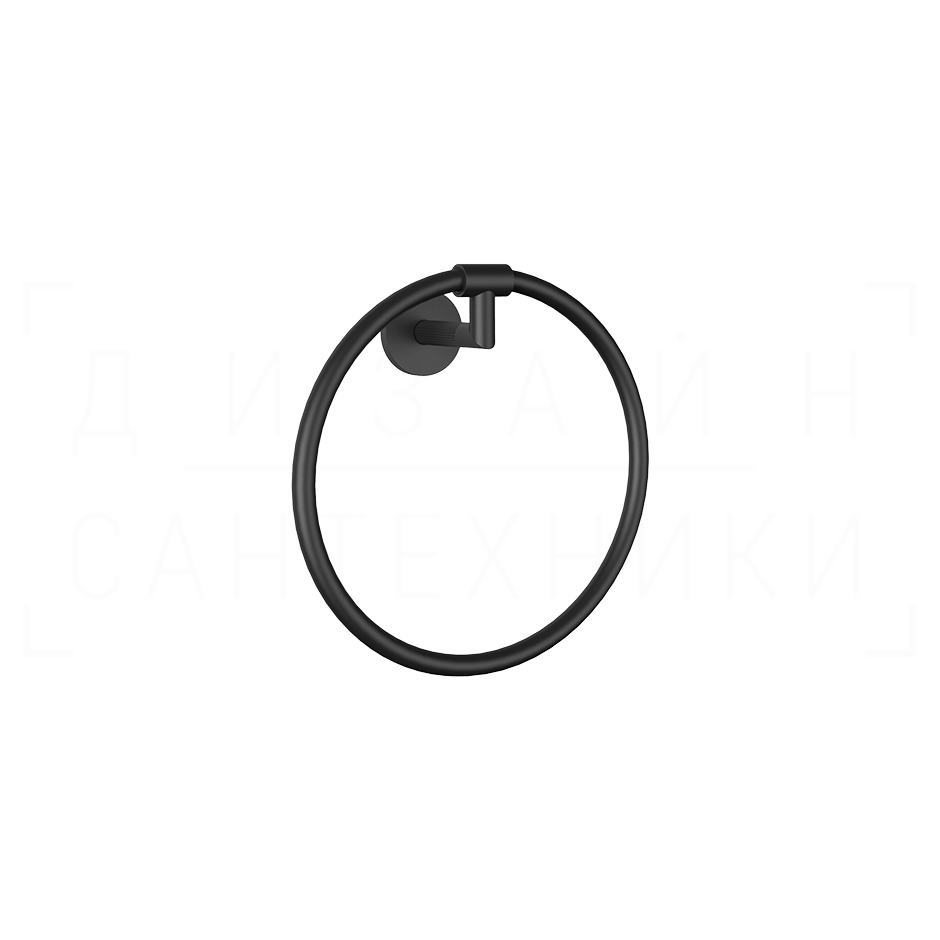 Gessi Ingranaggio Полотенцедержатель кольцевой d22,2 см, подвесной, цвет: matte black 63909#299