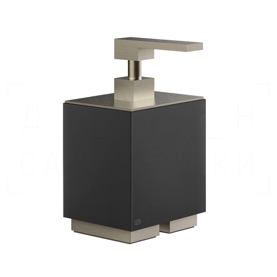 Gessi Inverso/Rettangolo Дозатор для мыла настольный, колба Neolite, цвет: finox brushed nickel 20838#149