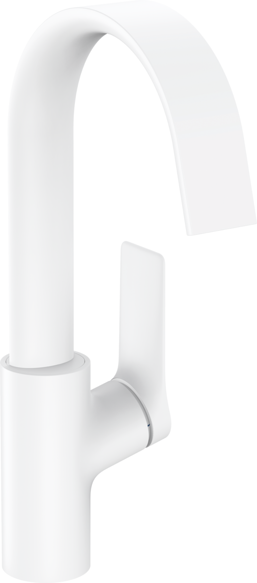 Hansgrohe Vivenis Смеситель для раковины однорычажный 210 с поворотным изливом, цвет: матовый белый 75030700