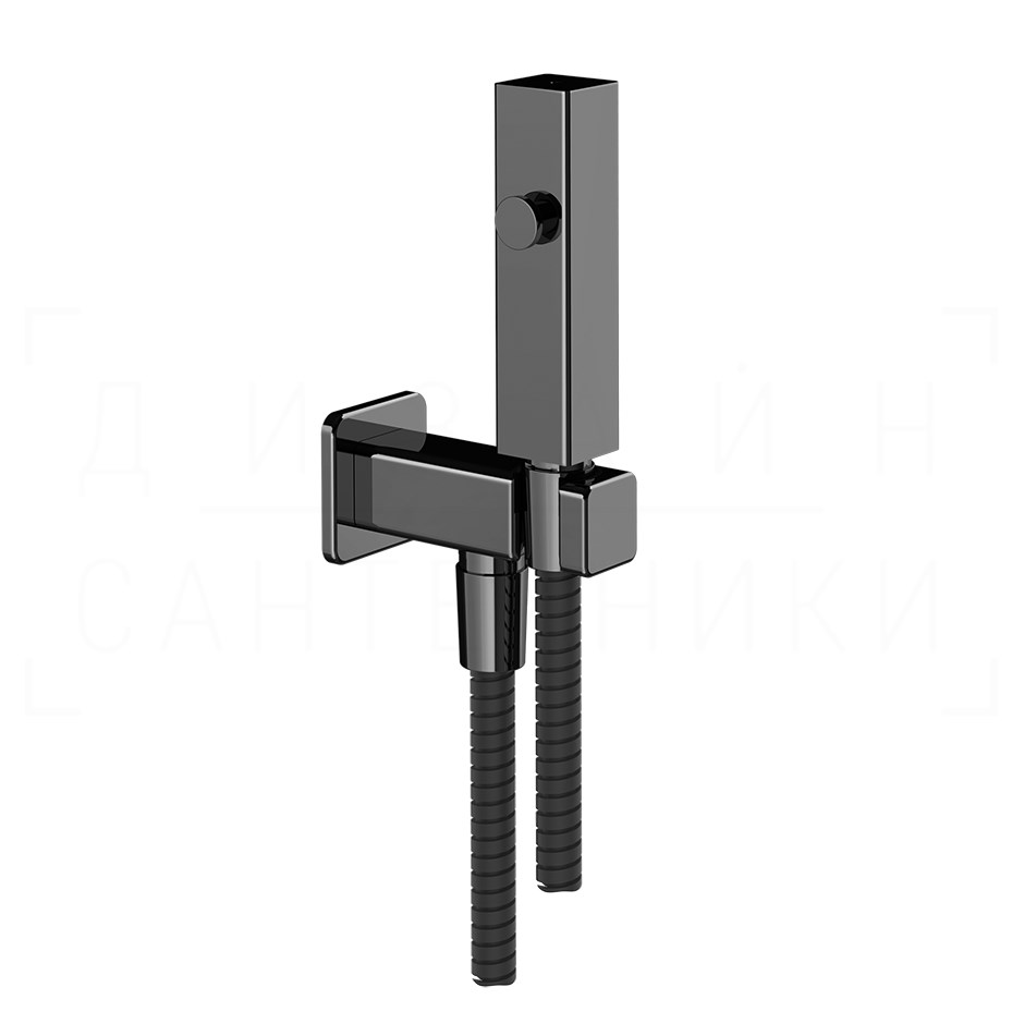 Gessi Total Look Гидроершик без смесителя, шланг 125 см, цвет: black metal PVD 33823#706