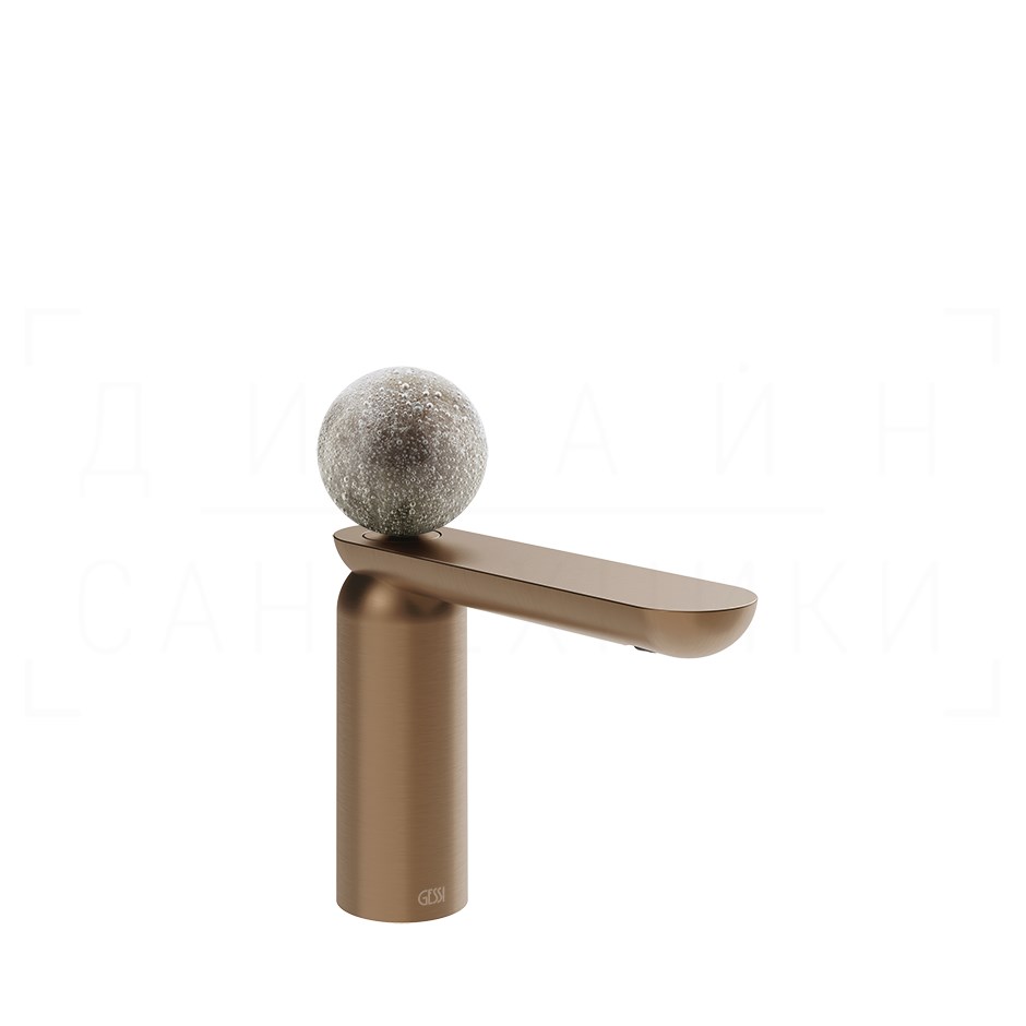 Gessi Perle Смеситель для раковины, без донного клапана, излив 13,2 см, цвет: copper brushed PVD 74602#708