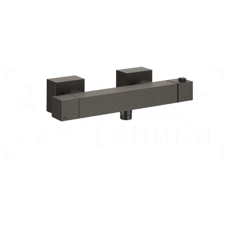 Gessi Rettangolo Термостат для душа, без излива и душевого гарнитура, цвет: black metal brushed PVD 19431#707