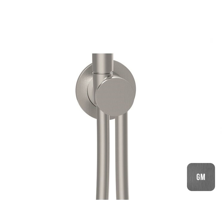 Almar Modular Round Шланговое подключение для лейки с держателем, цвет: brushed gun metal E192000.GM