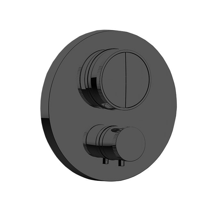 Almar Core Round Термостат для душа, внешняя часть на 2 потребителя, цвет: matt black E176832.MB